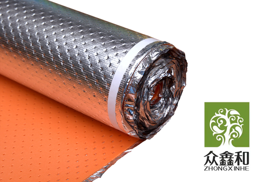 Orange Underfloor Heating Underlay Water Proofing Anti Static Silver Foam