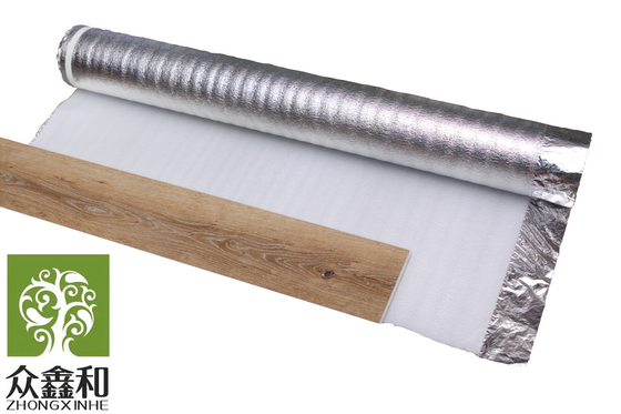 Moisture Proofing Laminate Floor Underlay White 12mm Thickness With Silver Film